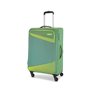 American Tourister Mystic | Luggage Trolley Bag(70.5cm) | 360° 4Wheel Travel Luggage | 1 Compartment | Soft Luggage Polyester Expandable Suitcase | Combination Lock | 3 Years Warranty | Piquant Green - Amazon product rated Grade A