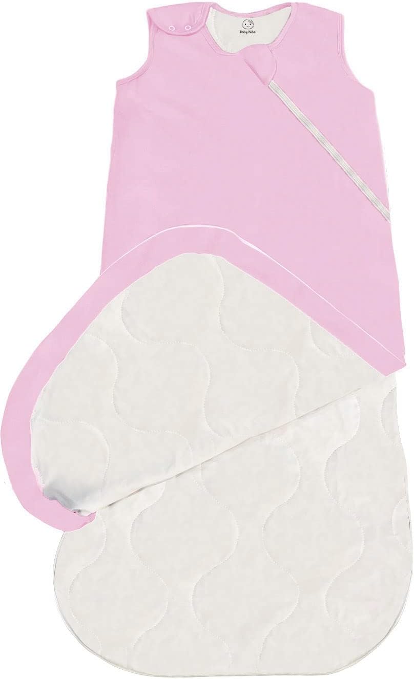 Baby Bobo Bamboo Sleeping Bag for Babies and Toddlers Zippered (Blush Pink, 06
