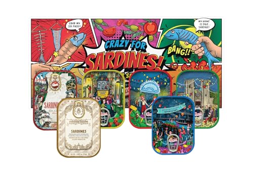 Comur/The Fantastic World of The Portuguese Sardine - Crazy for Sardines Set - 6 x 4.04oz / 115gr (Gift box of 6 cans)