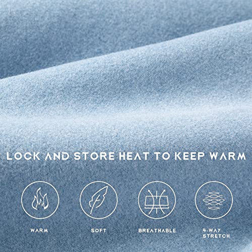 Willit Women's Fleece Running Pullover Thermal Equestrian Shirt Golf Shirt Long Sleeve Half Zip Exercise Winter Gear Blue L #TOP2