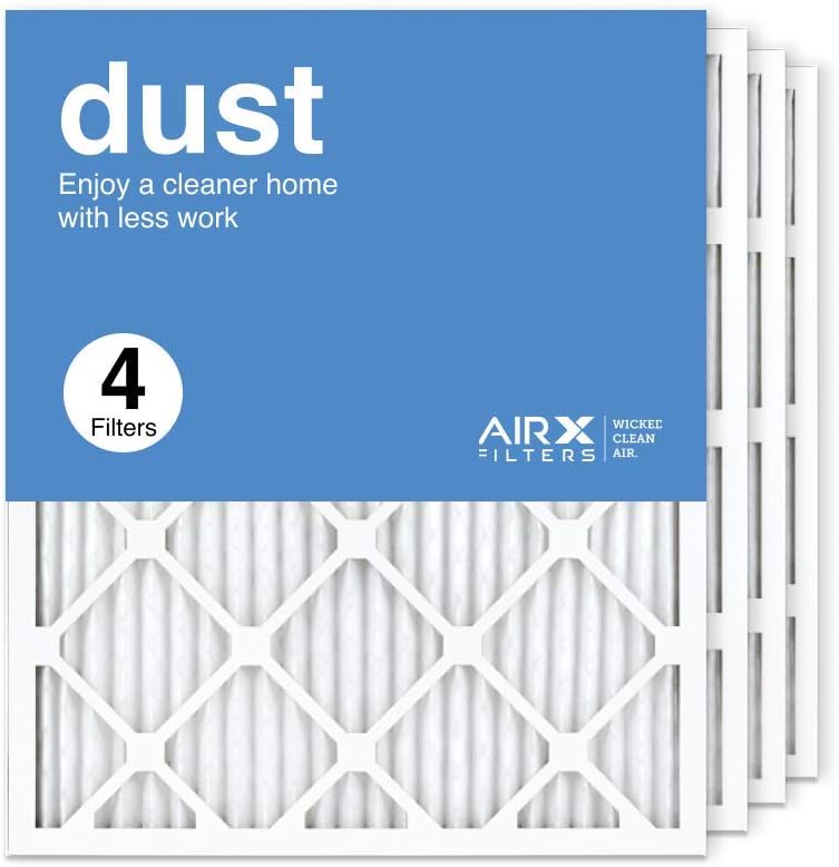 AIRx Filters 20x24x1 Furnace Filter MERV 8 Pleated HVAC AC Air Filter, Easy Installation, For Allergens, Dust, Pollen, & Dander Control, 4-Pack