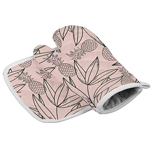 uytrgh - Juego de manoplas para horno, mango de madera de pino, mango de coco y plátano, resistentes al calor, soportes para ollas antideslizantes para cocina, hornear, barbacoa, asar a la parrilla