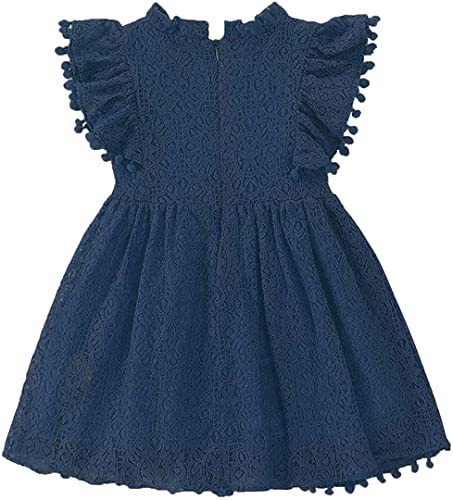 Toddler Girls Lace Dresses Baby Girl Elegant Dress Flutter Sleeve Lace Party Princess Dress2
