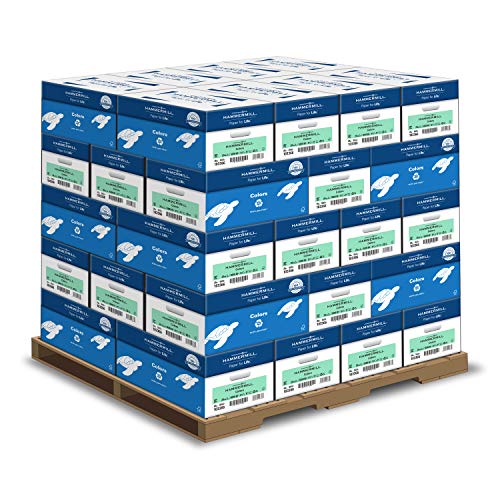 Image of Hammermill Colored Paper, 20 lb Green Printer Paper, 8.5 x 11-1 Pallet, 40 Cases (200,000 Sheets) - Made in the USA, Pastel Paper, 103366P
