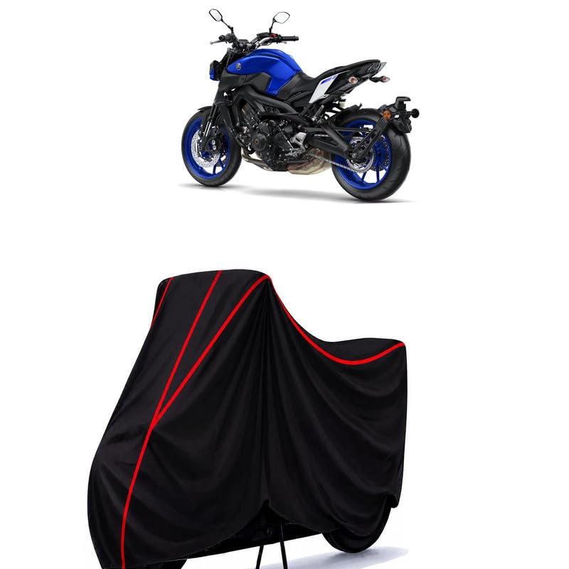 Image of MT 1.5 Water Resistant Bike Cover for All Motorcycles & Scooters | Heavy Duty Premium Taffeta Fabric | UV Protection, Dustproof, Scratchproof | All Weather Two Wheeler Body Cover with Elastic Bottom