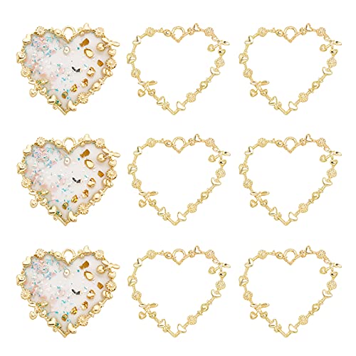 PandaHall 30 pz Ciondolo Cuore Vuoto, Ciondoli in