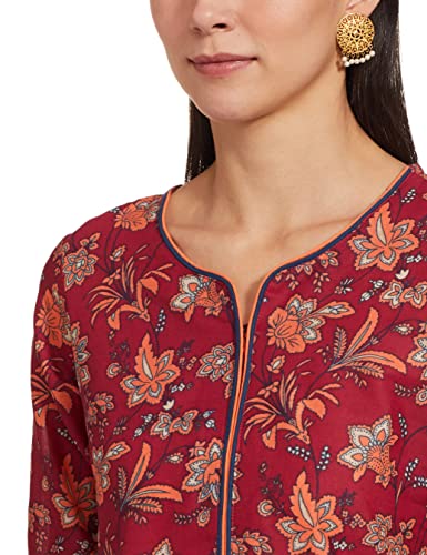 Image of Rangriti Womens Round Neck Printed Kurta