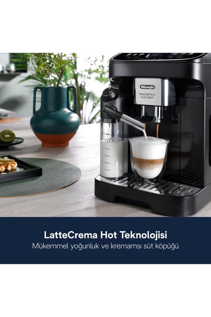 DeLonghi ECAM310.60.B Magnifica Evo Next Machine à café automatique, Préparation automatique, mousseur à lait intégré, design moderne