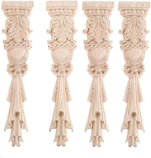 Carved Wood 421PC Wood Embossed Pillar Carv...,