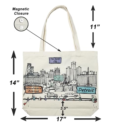 Image of Cities Around the World Artwork Tote Bag Series- Designed in the USA, 17 inchx14 inch, Double Sided Print, Souvenir & Gift