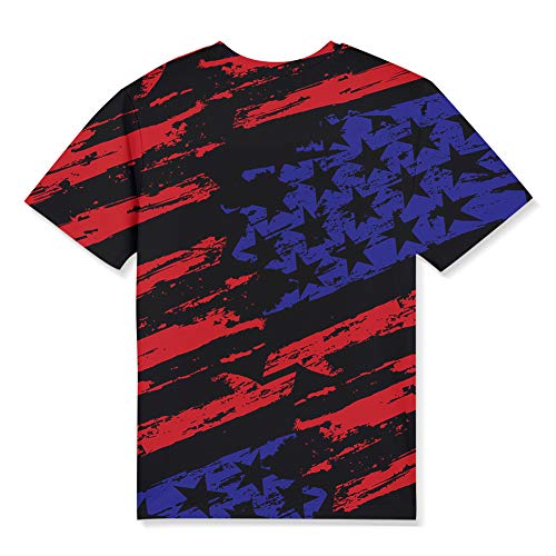 Image of Linnhoy Kids 3D Print Fashion Graphic T-Shirts for Boys Girls 6-16 Years | Unisex Colorful Short Sleeve, Crewneck, Breathable Fabric, Suitable for Daily Sport Festival Wear