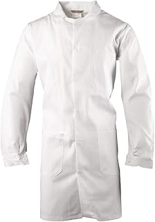 Bata de laboratorio para hombre, color blanco