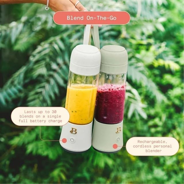 Miniatura 3 de Generic Hermosa licuadora portátil para llevar 2.0, 70 W, 16 onzas, glaseado blanco por Drew Barrymore (paquete de 1), WI-19404, estándar