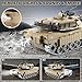 Supdex RC Tank, 1:18 Metal M1A2 Abrams Remote Control Model Toys, 2.4Ghz Military RC Tank That Shoots BBS and Water Bullets for Adults and Kids, RC Army Vehicle Aged 6+ with Smoke, Sound and Lights