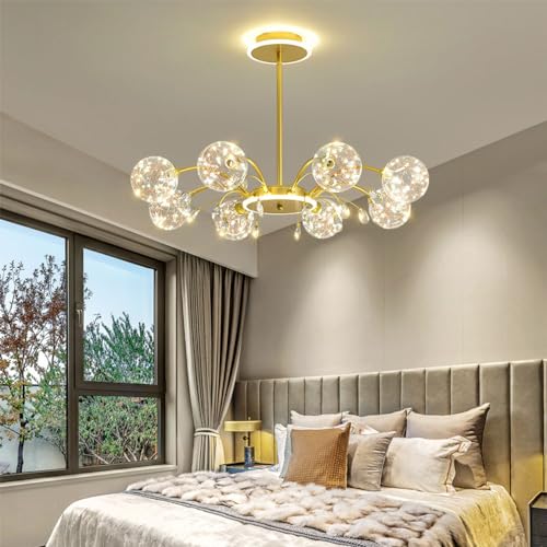 Lampe à suspension créative dorée pour illuminer la douceur du foyer - 5