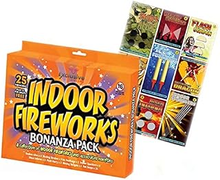 EXCLUSIVE ONLINE Indoor Fireworks Bonanza Pack-Novelty Colourful Retro Home Family Party Selection Box-Great for Bonfire Birthdays Halloween New Year Christmas