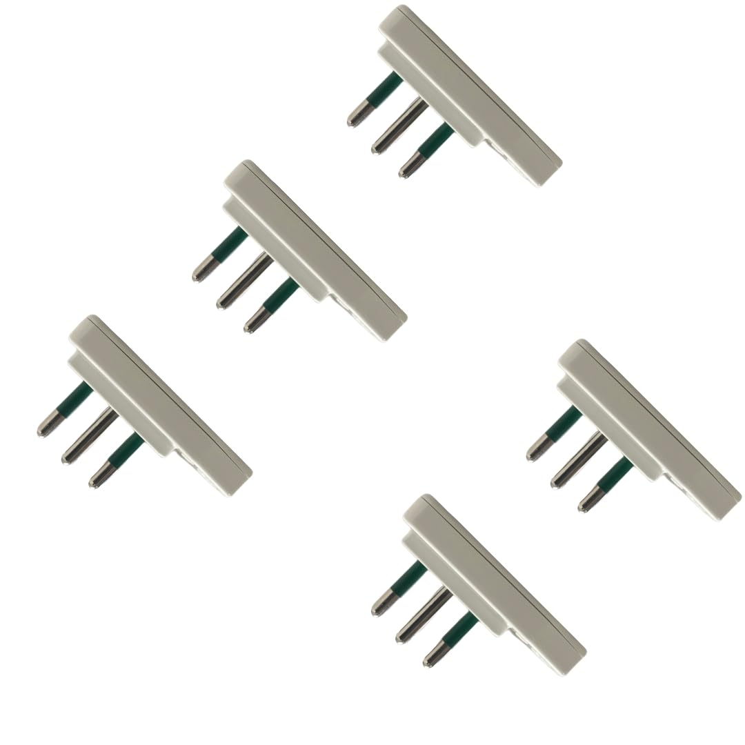 gloca Set 5 Spine Piatte Salvaspazio 10A Colore Bianco Standard Italiano 250V