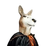 Realistic Kangaroo Mask Halloween Fancy Dress Party Latex Rubber Animal Head Cover Cosplay Props Unique Costume Accessory