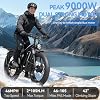Peak-9000W-Dual-Motor-Electric-Bike for Adults with 52V 34Ah 1768Wh Battery Up to 105 Mile, 46MPH Fast-Dual-Motor-Ebike,24*4 AWD Fat-Tire-Electric-Bicycle Mountain Front Lockable Suspension