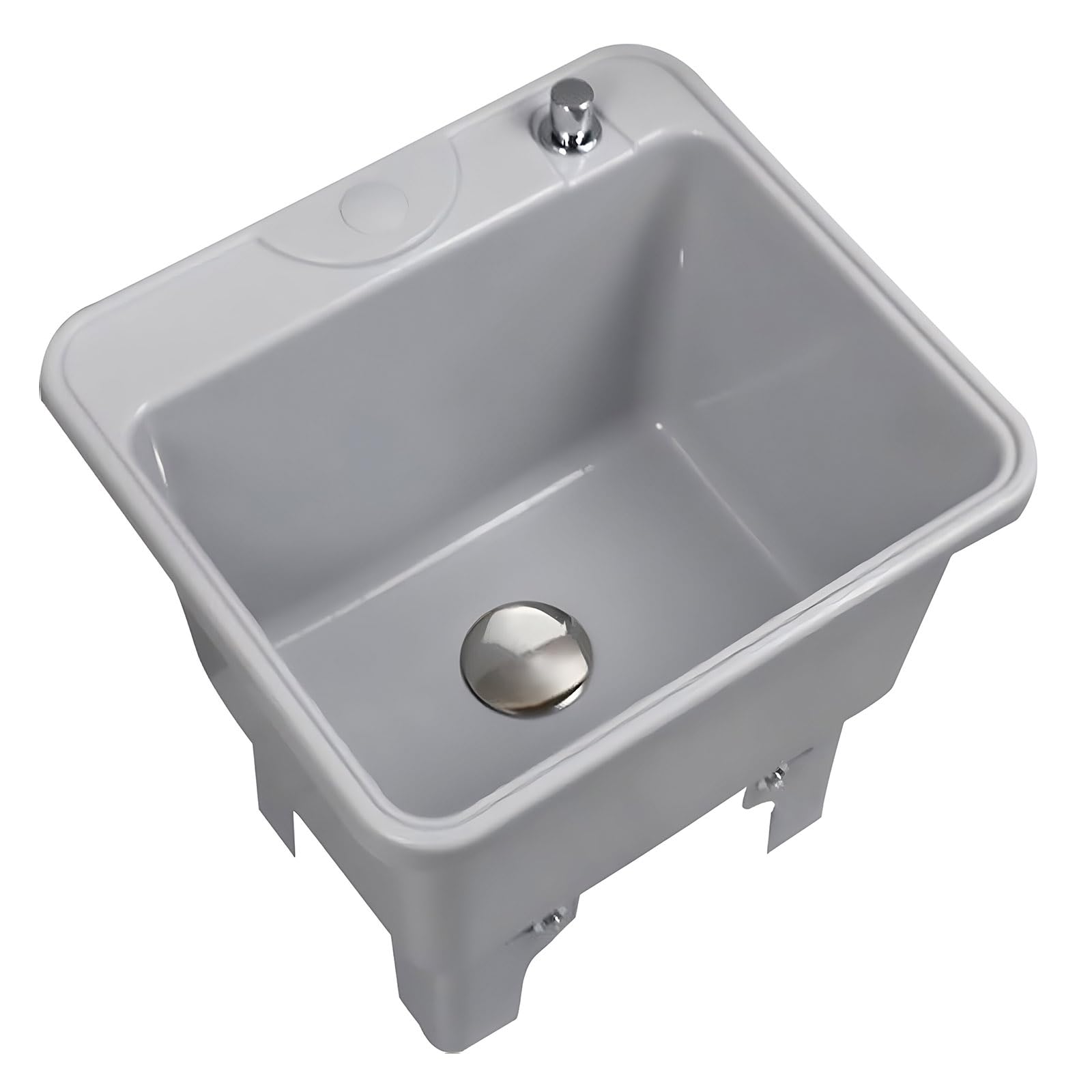 AYCDL Mop Pool Slop Sinks,Floor Mop Sink,Mop Sink with Deep Basin,Plastic Mop Sink Basin with Sink Drainage Strainer,Household Mop Service Basin,Utility Sin,Grey-50x39x43cm(20x15x17inch)