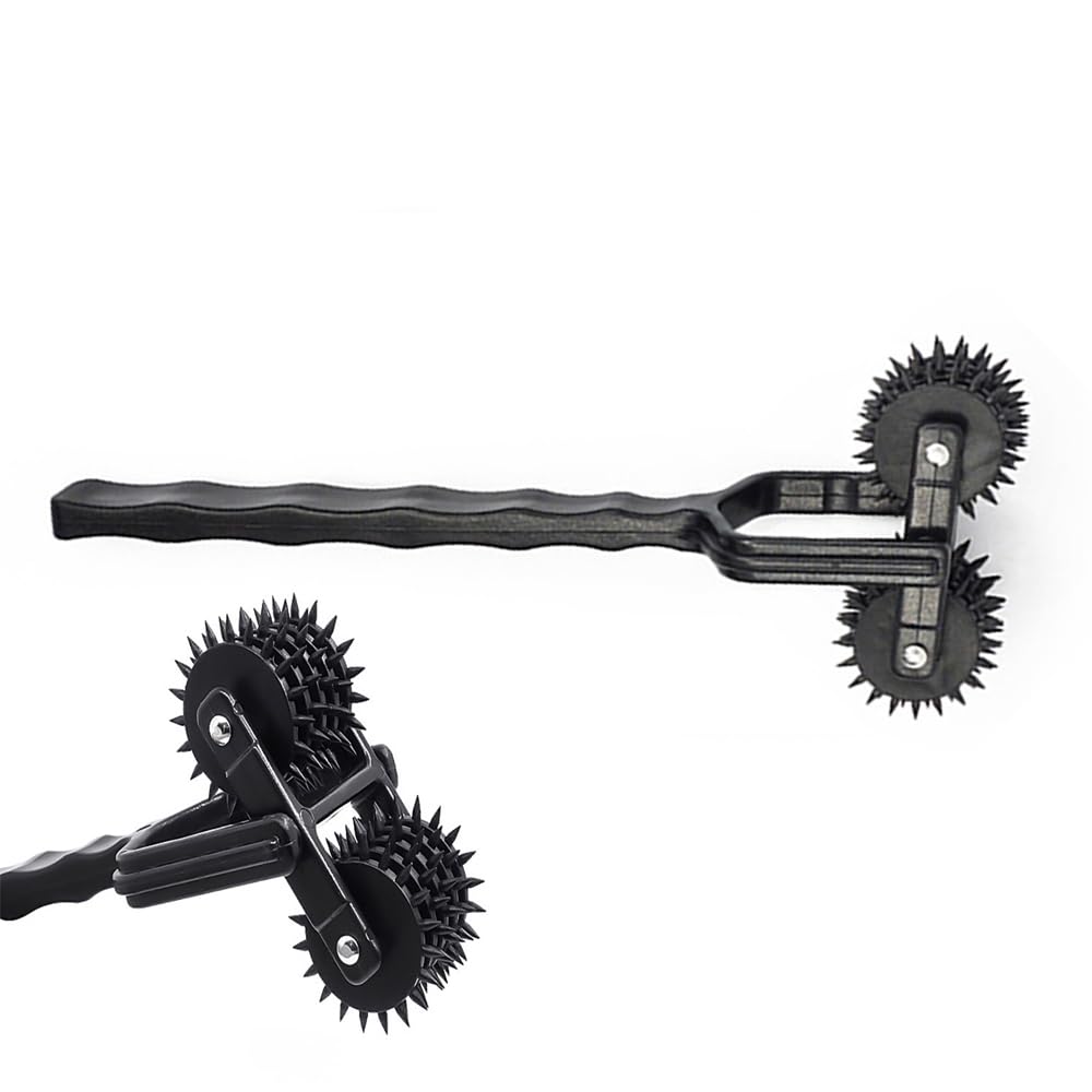 Doppelrollen 5 Reihen Stachelrollen Sex Roller Pin Rad KöRper Stimulator Folter Massager Flirten Fessel Klitoris BDSM Spiele Slave Nervenrad Spielzeug Für
