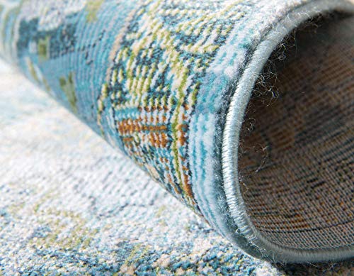 Tapete Unique Loom Baracoa Runner 70x185 cm Azul Claro miniatura 5