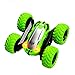 BALALALA Voiture Télécommandée 2.4GHz 4WD Rotation à 360 Degrés,Voiture cascadeuse à Rotation Double Face,Jouet Cadeau pour Enfant Garçon（Vert）