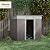 Outsunny 7' x 4' Metal Lean to Garden Shed, Outdoor Storage Shed, Garden Tool House with Double Sliding Doors, 2 Air Vents for Backyard, Patio, Lawn, Light Gray