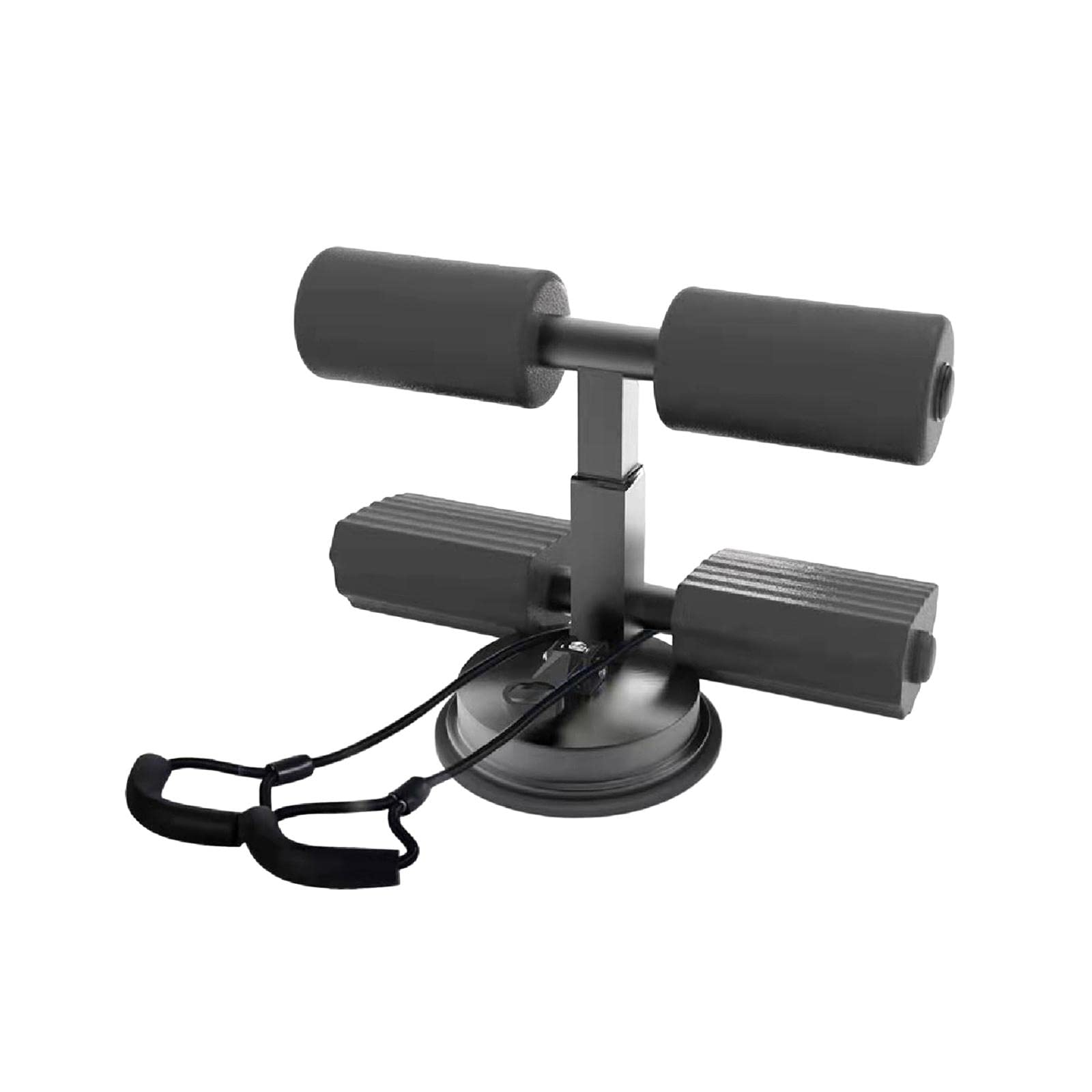 MYADDICTION® Sit up Assist Bar with Strong Suction Cup Assistant Device Fitness Situp Aid Black with Rope-image-21