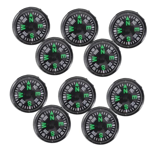 LIOOBO 12pcs Outdoor Compass Outdoor Activities Compass Hike Compass for Hiking Small Portable Multifunctional Survival Pirate Compass Vintage Pocket Compass Black Plastic