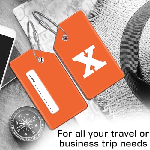 Image of Storite Silicon Luggage Tags with Steel Loop for Travel Suitcase & Trolley Bags for Easily Identification of Bags (3, X Letter)