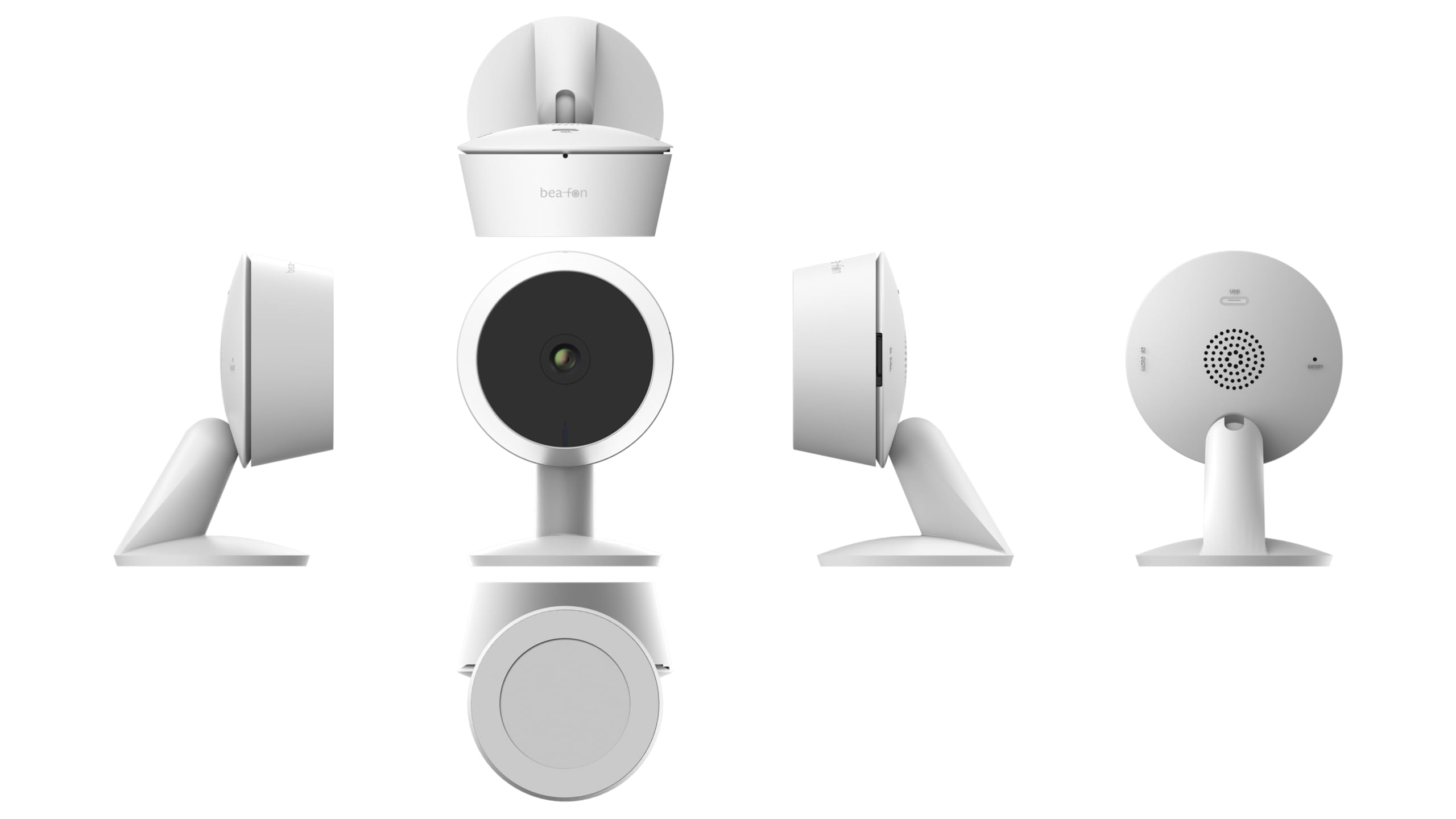 Beafon, Smart Home, Mini 1M, Überwachungskamera Innenberreich, Inddorkamera, Bewegungserkennung, Geräsucherkennung, 3MP Super-HD Auflösung, 2-Wege Lautsprecher, Innenkamera für Haustiere und Babys