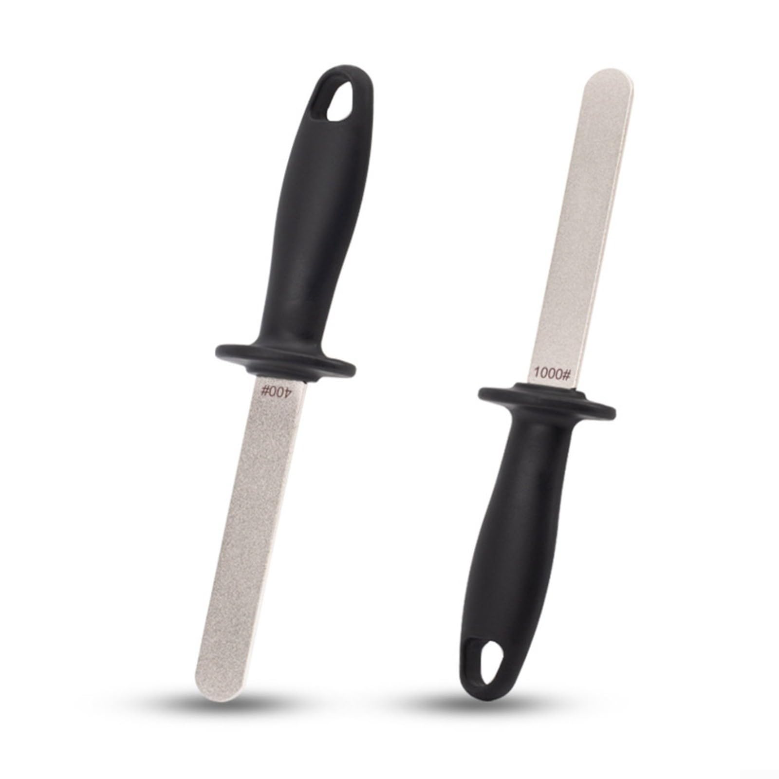 Pietra per affilare, 2 pezzi, strumento portatile a doppia faccia per affilare lime in pietra affilatrice grana 400/1000 strumento manuale con manico ergonomico