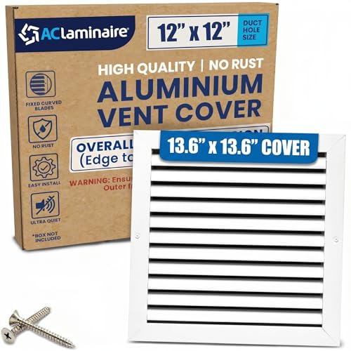 12x12 Aluminum Wall Ceiling Air Return Vent Cover HVAC Rustproof Grille