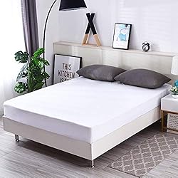 Colchón Super Lujo M-bestl Protector de colchón impermeable de lujo, super king, funda de colchón, silencioso y transpirable, bolsillo profundo, 180 x 200 cm