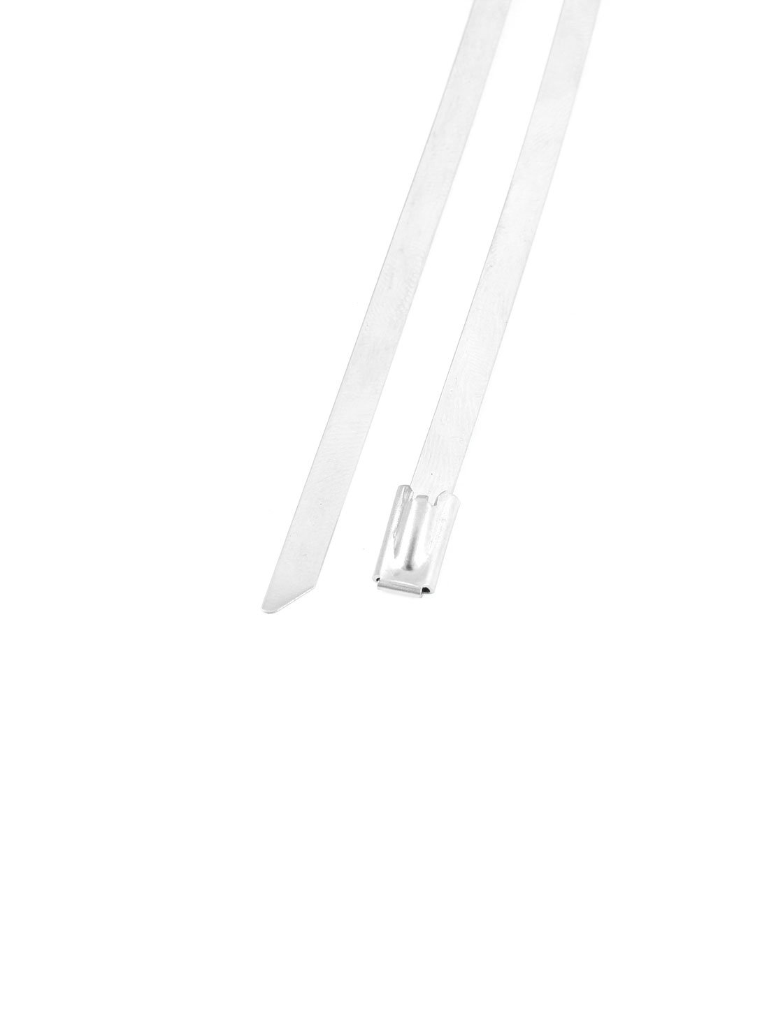 Aexit 350mm Long Clamps 4.6mm Wide Stainless Steel Sprayed Cable Strap Clamps Tie 50Pieces