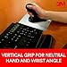 3M Wireless Ergonomic Optical Mouse, Patented Vertical Grip Design Keeps Your Hand and Wrist at a Neutral Angle for Comfort, USB Plug and Play, Soft-Touch Surface, Large Size, Black (EM550GPL)