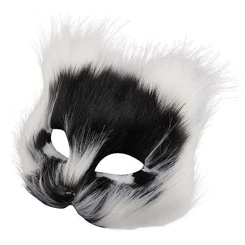 CONGARTENO Halloween Cosplay Half Face Furry Party Accessory for Masquerade Cosplay and Costume Events Unique Design for Adults and Boys and