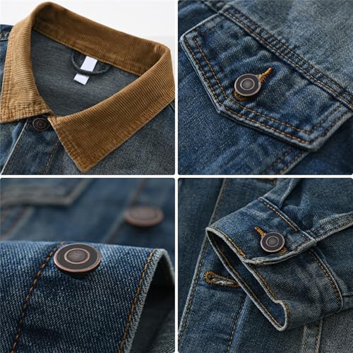 Chaqueta denim para hombre estilo retro casual miniatura 5
