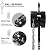 VIVOHOME 120V 440 Lbs Lift Electric Hoist with 10 Feet Manual Hand Chain Block Hoist with 2 Hooks 1 Ton Capacity Black