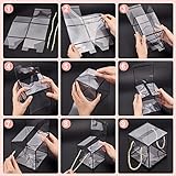 BENECREAT 10 Set Transparent PET Plastic Gift Box, 12x12x12cm Square Favor Boxes with White Border Lace and Handle for Candy Chocolate, Party Favors, Holiday Packaging - Image 4