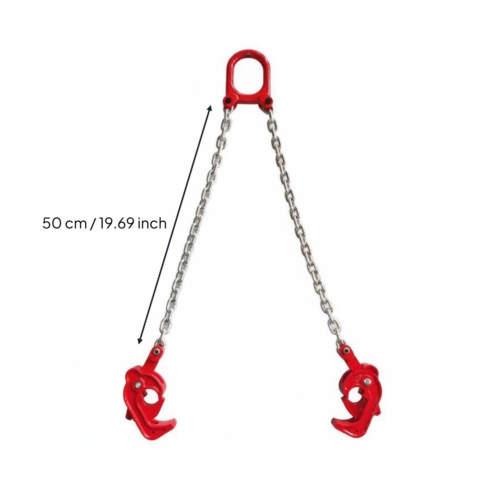 Abrazadera para Tambor de Aceite con Estructura Robusta Cadena Manganeso Mandíbula y Universal Compatible con Grúas Adaptado para Fábricas Plantas, Gancho Regular 2-Garras