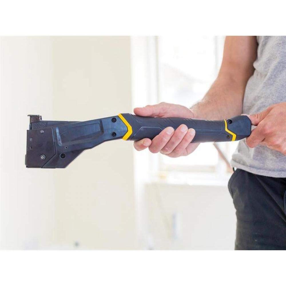 Stanley Fmht81394-9 Marteau Agrafeur Haute Capacite Gamme FatMax + 1000 Agrafes Type G 10 Mm - Résistant Et Léger - Surmoulage De La Poignée - Grande Capacité Noir