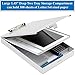 Think2Master Aluminum Dual Storage Clipboard. Durable & Sleek.. Dual Tray Compartments Provides More Storage and Sturdiness and it Holds 300 Letter Sized Paper, Low Profile Clip Holds 50 Paper.