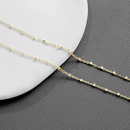 Jecomy Dainty 14K Gold Plated Silver Anklet for Women - Adjustable Waterproof Pearl & Cubic Zirconia Heart Bead Chain Jewelry - Image 4