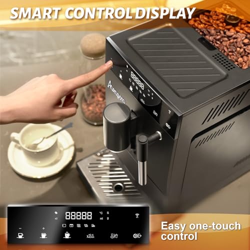 Coffee Maker for Cappuccino Brew: Single Serve Espresso Machine Automatic with Built-In Grinder - Classic Milk Frother for Kitchen Office Cafetera - Image 5