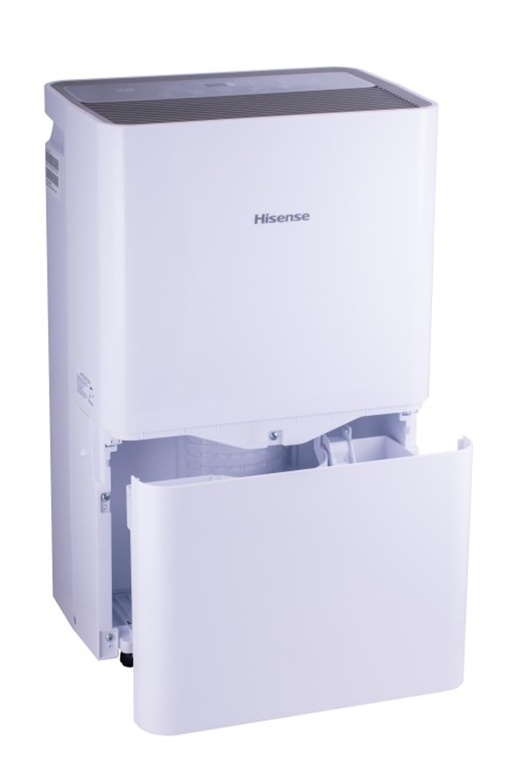 Hisense 50 Pint 3-Speeds Dehumidifier, 3 Modes – Auto, Continuous, Manual, 115v, LED Display, Noise Level 46 dB, 24-hour on/off timer, Up to 4500 sq. ft. - DH7021K1W (Renewed)