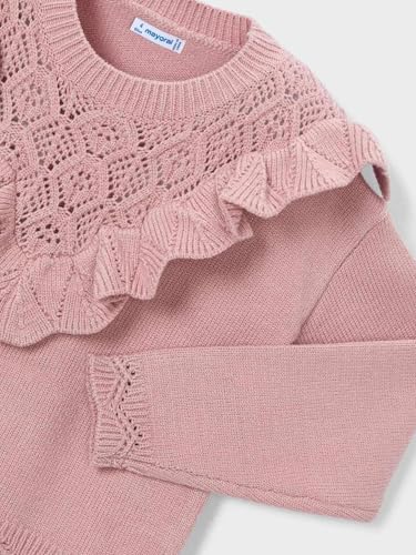 Mayoral Open Knit Sweater for Girls Makeup3