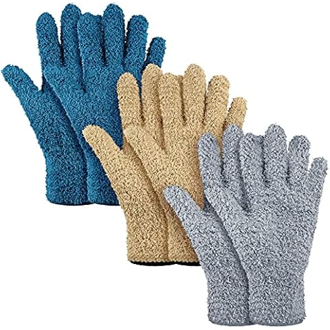 Geyoga 3 Paar Winter Staubhandschuh Mikrofaser Handschuhe Auto Staub Reinigung Handschuhe Wiederverwendbare Staub Handschuhe Reinigung Handschuhe Cover