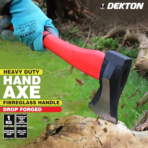 Dekton 1Kg Log Splitting Axe-Precision-Engineered Axe For Efficient Firewood Splitting, Chopping| Steel Blade For Sharpness| Ergonomic Handle| Ideal For Outdoor, Camping, Home Use|Durable 4 Dekton 1Kg Log Splitting Axe-Precision-Engineered Axe For Efficient Firewood Splitting, Chopping| Steel Blade For Sharpness| Ergonomic Handle| Ideal For Outdoor, Camping, Home Use|Durable - Image 4
